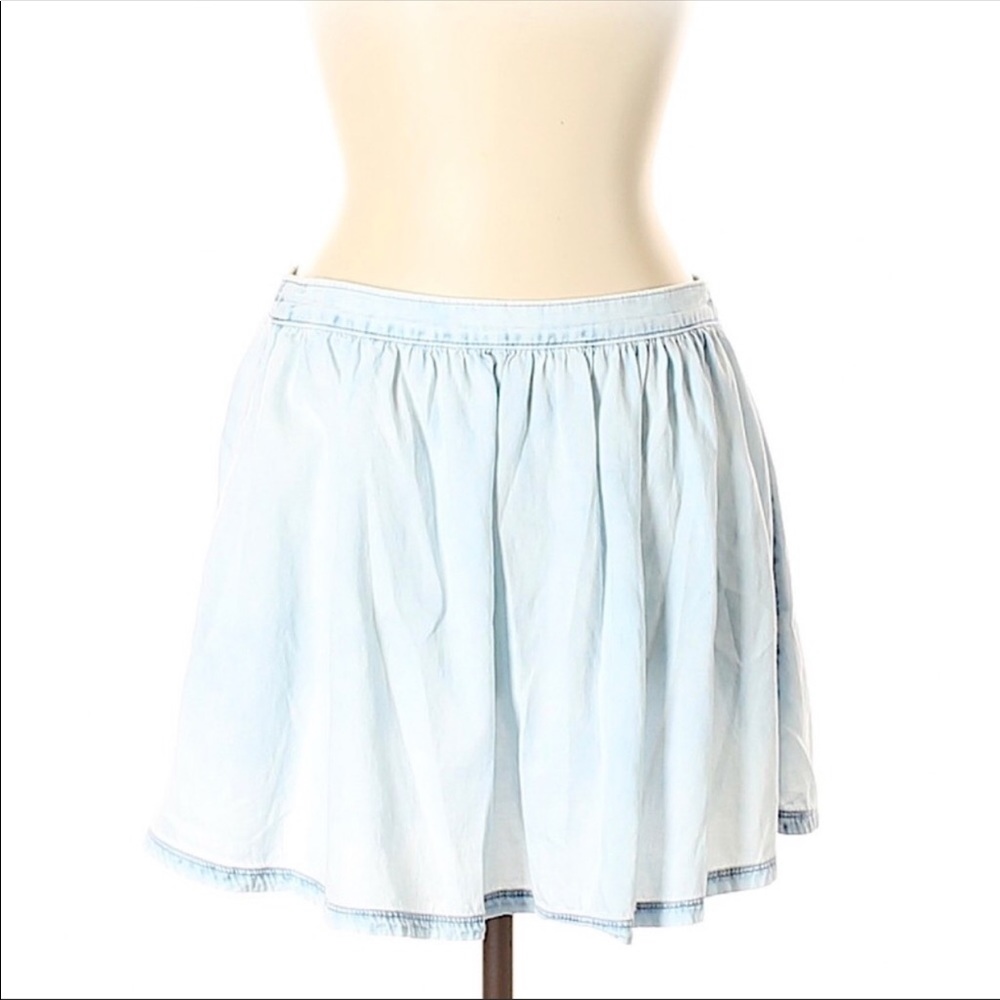 Light Washed Denim Skirt
